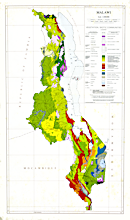 Malawi 1:1,000,000 map of Vegetative and Biotic Communities (1979)