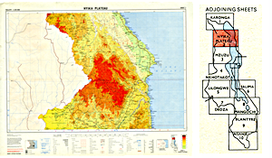 Malawi 1:250,000 map sheet 2 (Nyika Plateau)