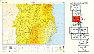 Malawi 1:250,000 map sheet 3 (Mzuzu)