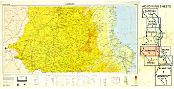 Malawi 1:250,000 map sheet 5 (Lilongwe)