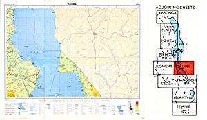 Malawi 1:250,000 map sheet 6 (Salima)